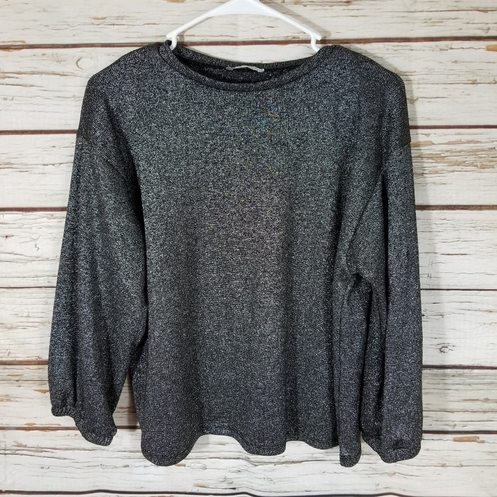 Zara Trafaluc Shimmert Long Sleeve, size Medium